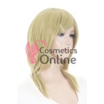 Peruca din fibra sintetica cu par de 35 cm drept Blond Deschis Ash 703588